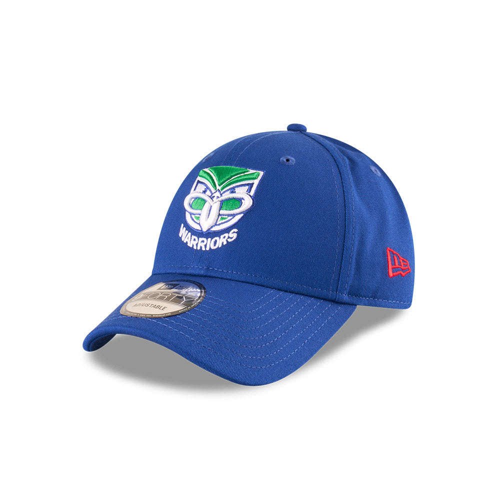 New Zealand Warriors Youth Hat - NRL 2025 Badged Blue OTC 9Forty Kids Strapback Cap - New Era